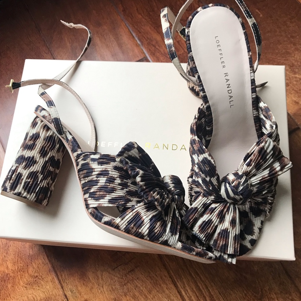 Loeffler Randall Camellia in Chocolate Leopard